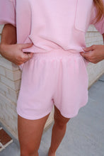 Load image into Gallery viewer, The Ease Knit Shorts Set-Pink
