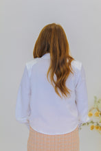 Load image into Gallery viewer, Workin Day Epaulette Top- White
