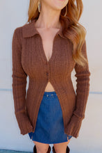 Load image into Gallery viewer, Toby Knit Cardigan- Brown
