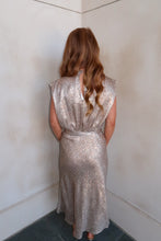 Load image into Gallery viewer, Drew Snakeskin Mock Neck Dress- Taupe
