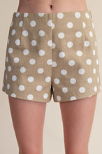 Load image into Gallery viewer, Dotty Fitted Mini Shorts- Taupe
