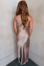 Load image into Gallery viewer, Conni Satin Midi Dress- Taupe
