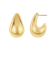 Load image into Gallery viewer, 30mm Puffty Metal Teardrop Earrings
