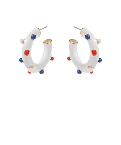 Patriotic Color Enamel Hoops