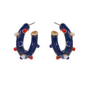 Load image into Gallery viewer, Patriotic Color Enamel Hoops
