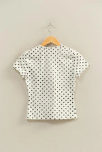 Load image into Gallery viewer, Classic Charm Polka Dot Tee-White
