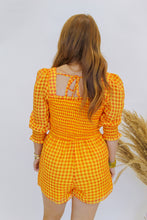 Load image into Gallery viewer, Rachel Smocked Gingham Romper
