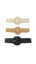 Load image into Gallery viewer, Circle Buckle Straw Belt
