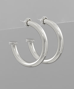 Crystal Ring Edge Hoops