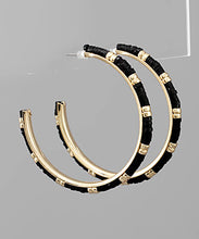 Load image into Gallery viewer, Color Rubber Beads Hoops
