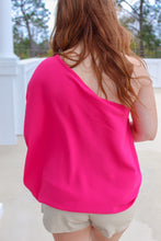 Load image into Gallery viewer, Jada One Shoulder Blouse- Hot Pink
