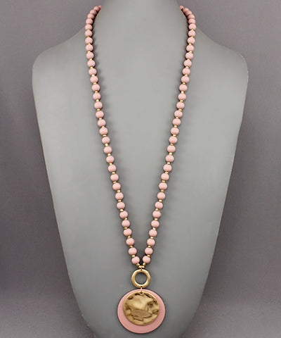 Layered Disc Bead Necklace