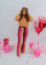 Load image into Gallery viewer, Flirty Color Block Stretchy Pants- Multi
