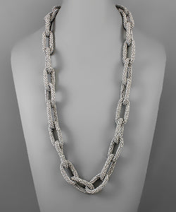 Long Linked Seed Bead Necklace
