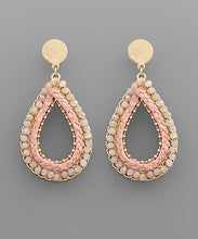 Load image into Gallery viewer, Braided Raffia Teardrop Earrings
