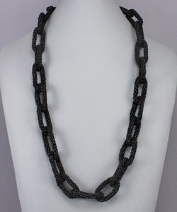 Long Linked Seed Bead Necklace