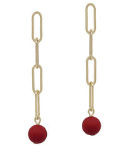 Load image into Gallery viewer, Chain &amp; Ball Earrings
