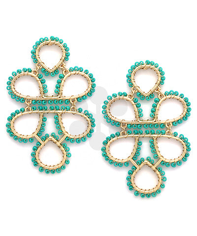 Infinity Knot Seed Bead Earrings