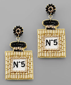 Perfume Bottle Beads Earrings