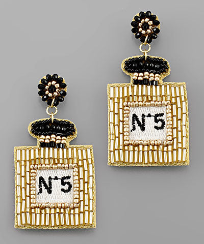 Perfume Bottle Beads Earrings