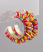 Load image into Gallery viewer, Bar Fringe Open Hoops
