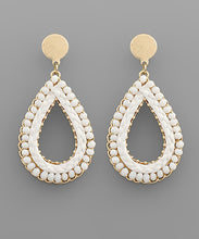 Load image into Gallery viewer, Braided Raffia Teardrop Earrings
