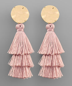 Disk & Tassel Earrings