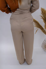 Load image into Gallery viewer, Stacy High Waist Pleated Pants- Taupe
