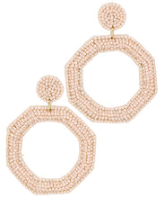 Load image into Gallery viewer, Beaded Octagon Earrings
