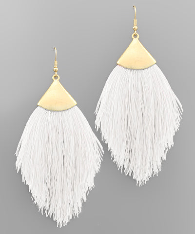 Capped Tassel Earrings