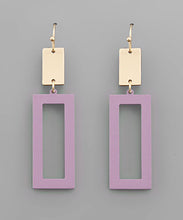 Load image into Gallery viewer, Color Coated Rectangle Earrings
