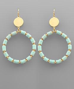 Circle Rubber & Metal Earrings