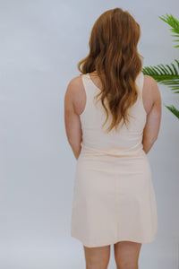 Essential Active Dress with Shorts- Peach