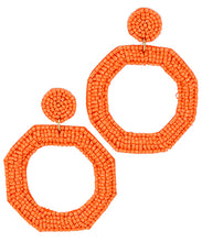 Load image into Gallery viewer, Beaded Octagon Earrings
