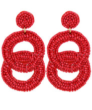 Load image into Gallery viewer, Beaded Circle Link Earrings
