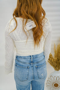 Daze Ruched Top- Off White