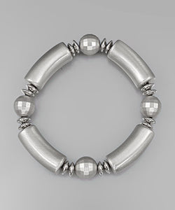 4 Parts Cylinder & Disk Ball Bracelet