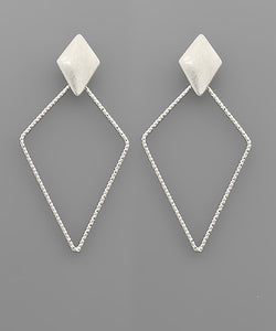 Textured Rhombus Earrings