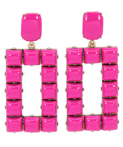 Rectangle Acrylic Bead Earrings