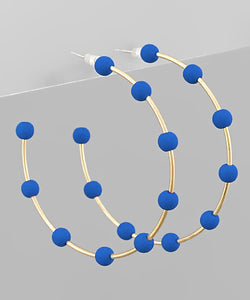 Wood Ball Bead Hoops
