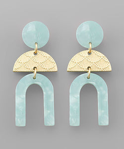 Disk Arch Dangle Earrings