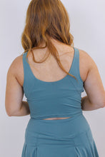 Load image into Gallery viewer, V Neck Yoga Crop Top- Teal
