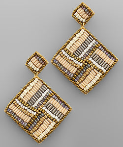 2 Square Bead Earrings