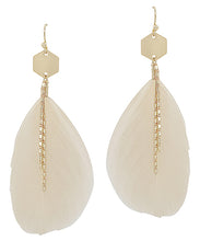 Load image into Gallery viewer, Feather &amp; Line Earrings
