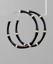Load image into Gallery viewer, Epoxy Bamboo Hoops
