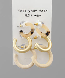 Acetate & Wood Hoops Set