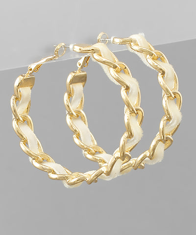 Velvet Chain Hoops