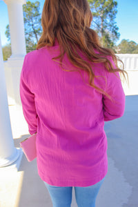 Boss Babe Blazer- Fuchsia