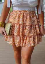 Load image into Gallery viewer, Sweet Memories Ruffle Mini Skirt- Orange
