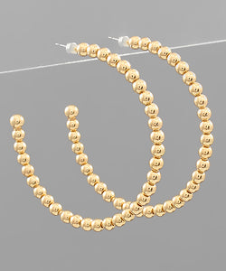 2" Metal Bead Hoops